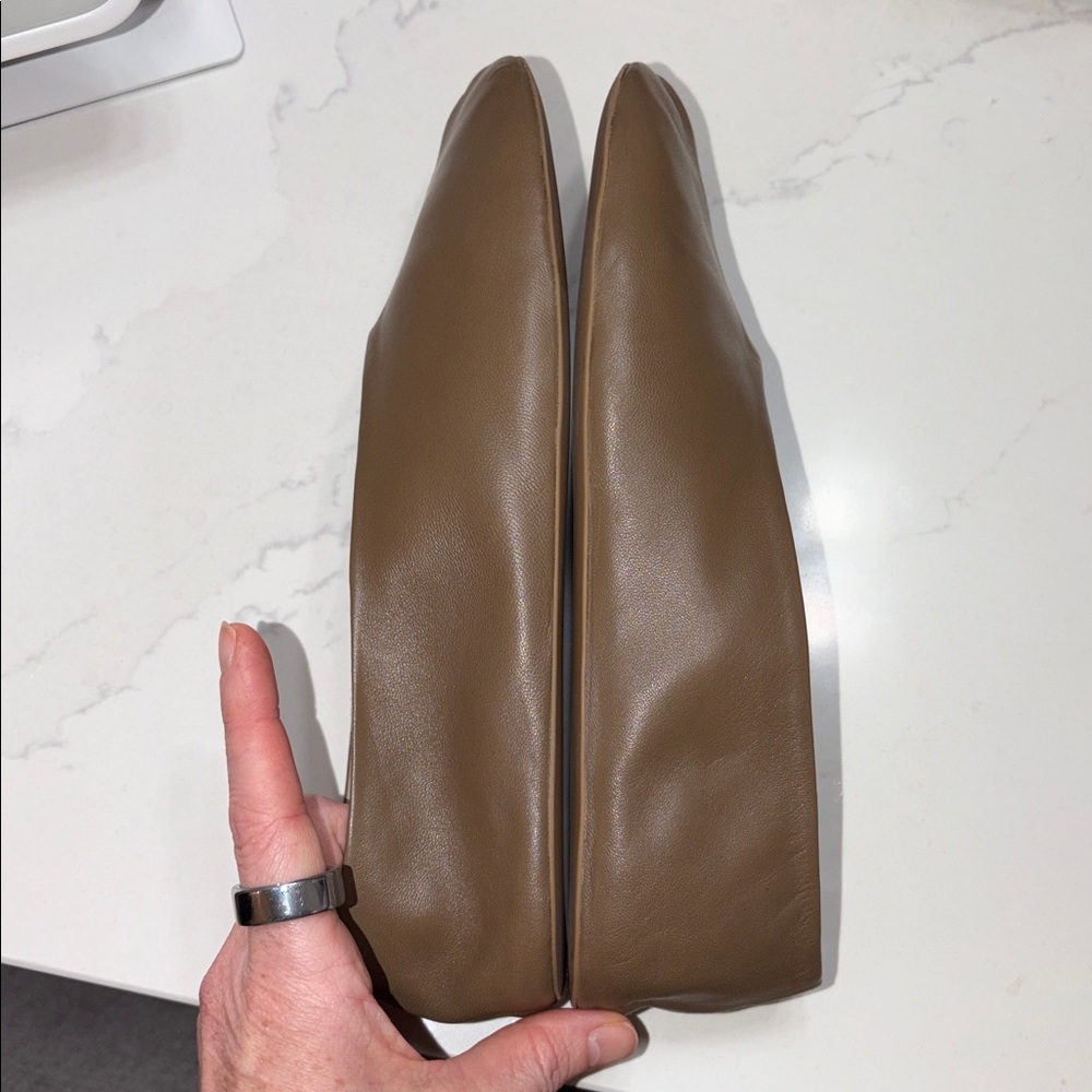 The Row Women's Brown Leather Flats - Picture 7 of 7
